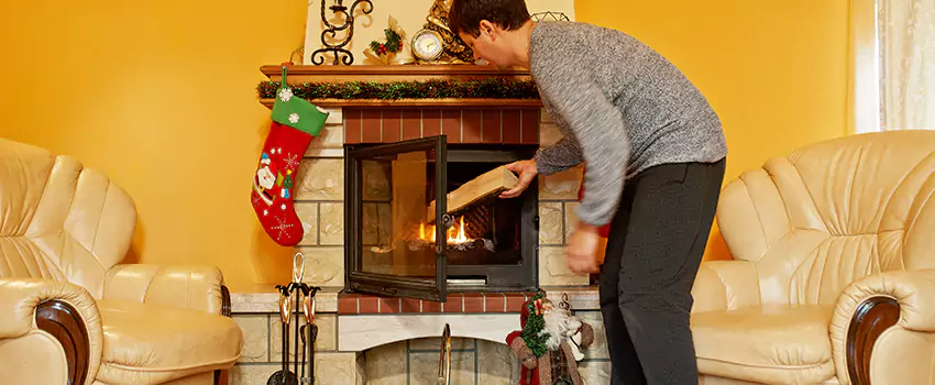 Rusted Metal Fireplace Restoration in Chowchilla, California